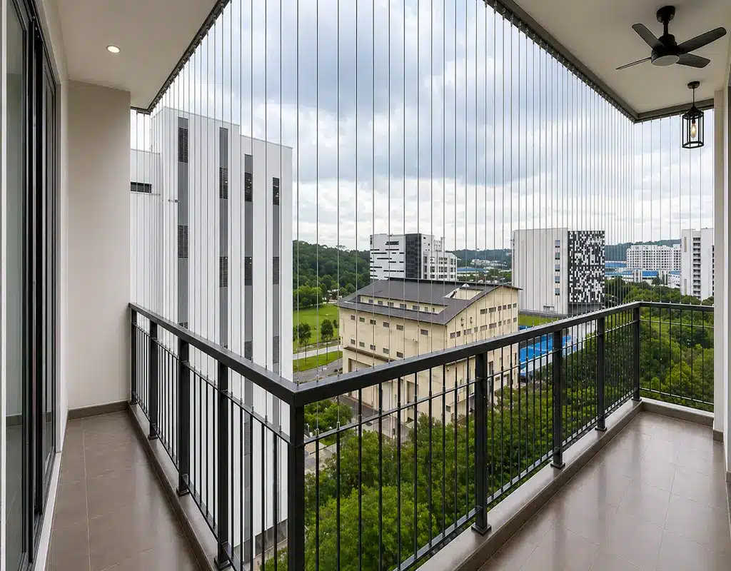 Premium Quality Balcony Invisible Grills in Hoodi Circle and Kadugodi